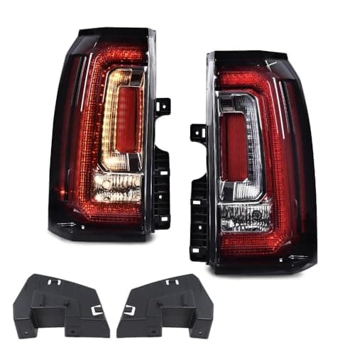 PIT66 LED Tail Lights Compatible with 2015-2020 GMC Yukon/Yukon XL (submodel: Denali, SLE, SLT) Driver and Passenger Side Rear Tail Light Assembly