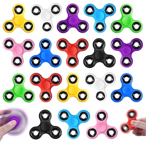 SCIONE 18 Pack Fidget Spinner Toy Bulk for Kids Adults Fidget Toys BulkHand Spinner for Goodie Bags Stuffers for Kids Classroom Prizes Student Gifts Teacher Birthday