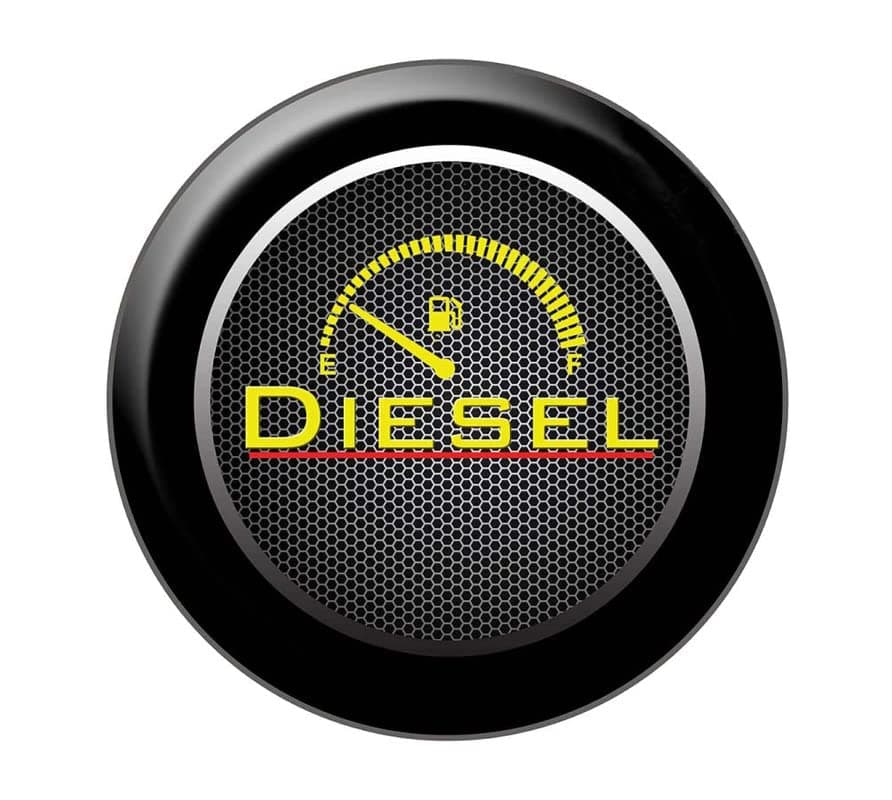 Auto E-Shopping Car Tank Diesel Sticker Sign Round Shape Vinyle Universal Size 5" x 5"