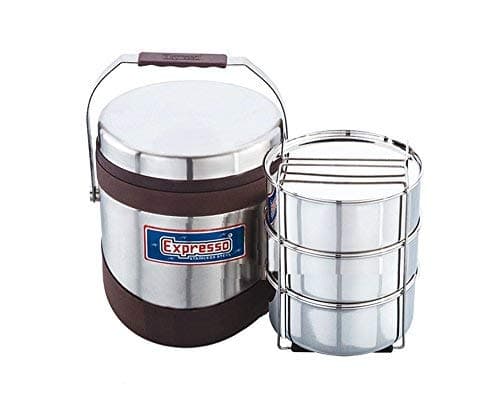 Expresso Smart Hot Carrier Lunch Box Stainless Steel Office Range 5 Container (3 Containers)