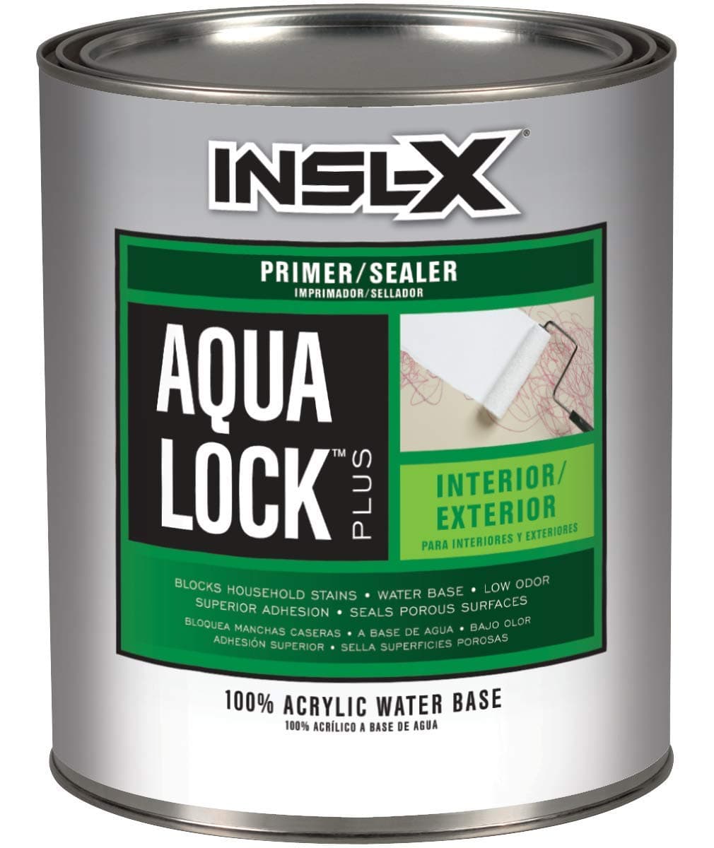 INSL-X Aqua Lock Plus 100% Acrylic Water-Based Stain Blocking Primer Sealer, White, 1 Quart