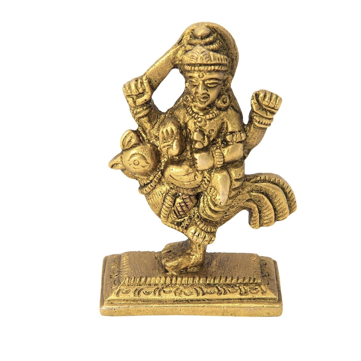 Bharat Haat Brass Goddess Bahuchar Maa Statue Small