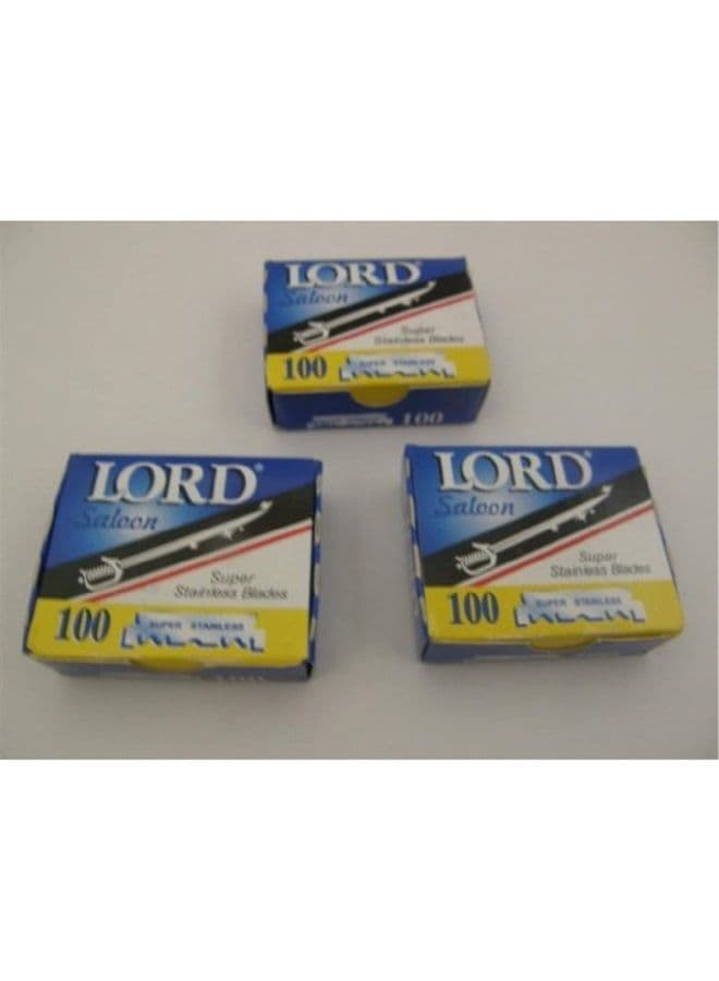 300 LORD Razor Blades Super Stainless Single edge for Barbers