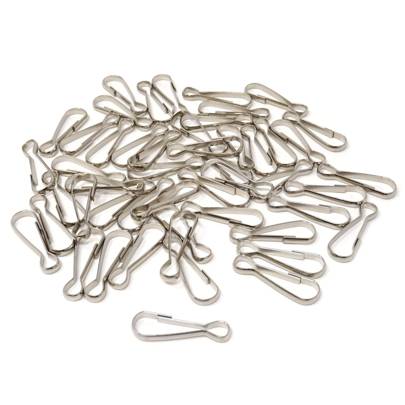 Honbay 50PCS 38mm 1 12 Metal Spring Hooks Snap Clips for Lanyard Zipper Pull ID Card Key Chain Plant Hanger etc 38mm
