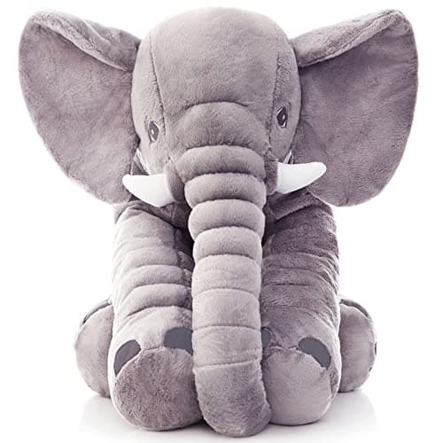 Ryttir 24 Inch Fuzzy Large Elephant Stuffed Animal Soft Stuffed Elephants Plush Toy Newborn Gift Funny Elephant Gifts for Baby Women Girls Boys