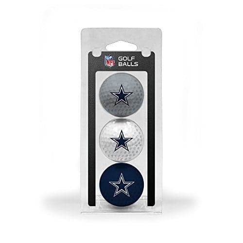 Team Golf NFL Dallas Cowboys 3 Golf Ball Pack Regulation Size Golf Balls, 3 Pack, Full Color Durable Team Imprint
