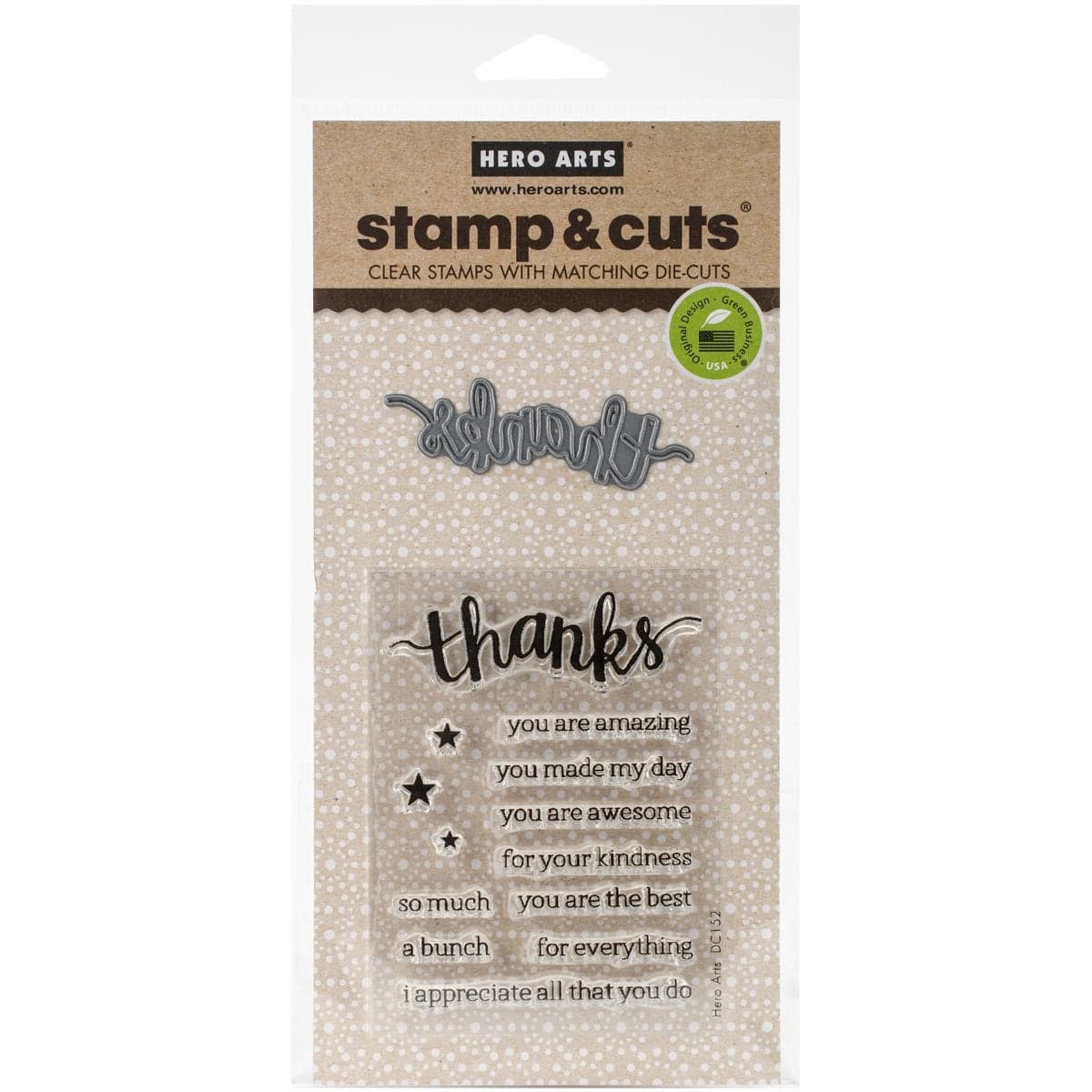 Hero Arts DC152 Stamp Cut Thanks