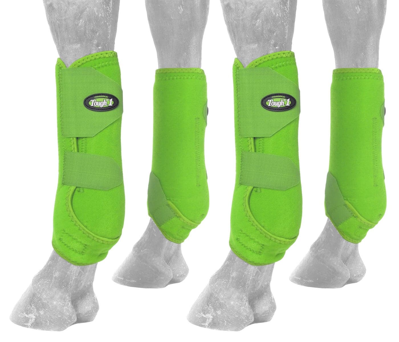Tough 1 Extreme Vented Sport Boots Set Neon Green Medium