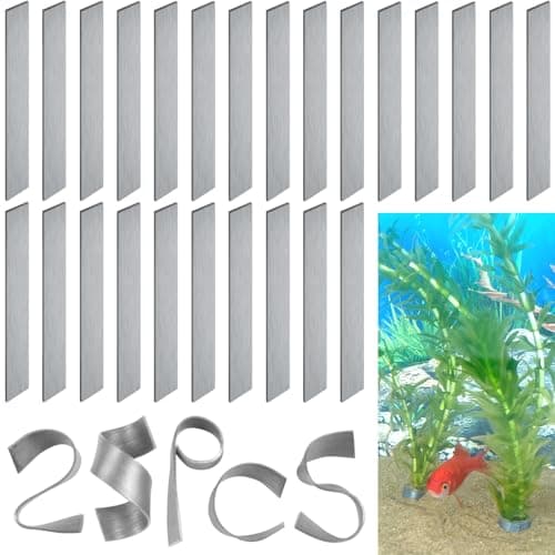 SANJHFF 25 Pcs Aquarium Plant Weights, Plant Weights for Fish Tank, Anchors for Live Plants, Stops Plants from Floating in The Aquarium.