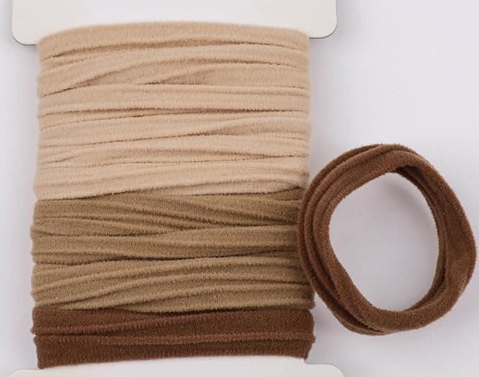 Mytoptrendz 8 pcs Soft Wide Wide Flat Elastic Ribbon Hair Ties Thick Elastic Hair Bobbles Kids Endless Snag Free Ponios Ponytail Holder Bands For Girls WomenGrey tone