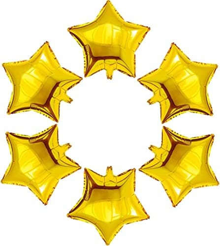 24 Pcs 18 Gold Star Balloons Foil Balloons Mylar Balloon for Baby Shower Gender Reveal Wedding Magical Prom or Engagement Party Decoration