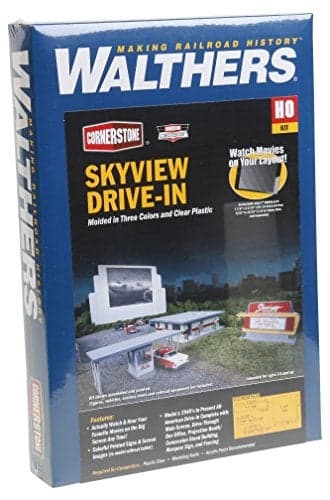 Walthers Cornerstone Skyview Drivein Theater 9333478 HO Scale Model Railroad Structure Kit