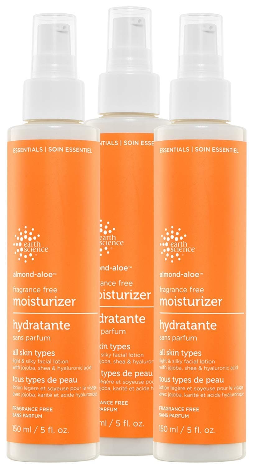 EARTH SCIENCE FragranceFree AlmondAloe Moisturizer 3 Pack 5 fl oz