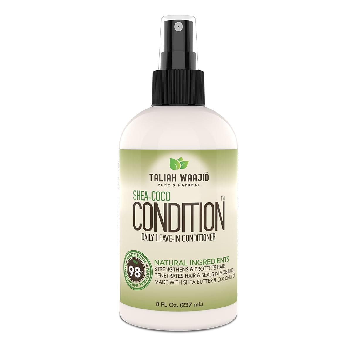 Taliah Waajid SheaCoco Daily LeaveIn Conditioner 8oz Moisturizing Detangler for Natural Curly Kinky Wavy Hair Lightweight Hydration with Shea Butter Coconut
