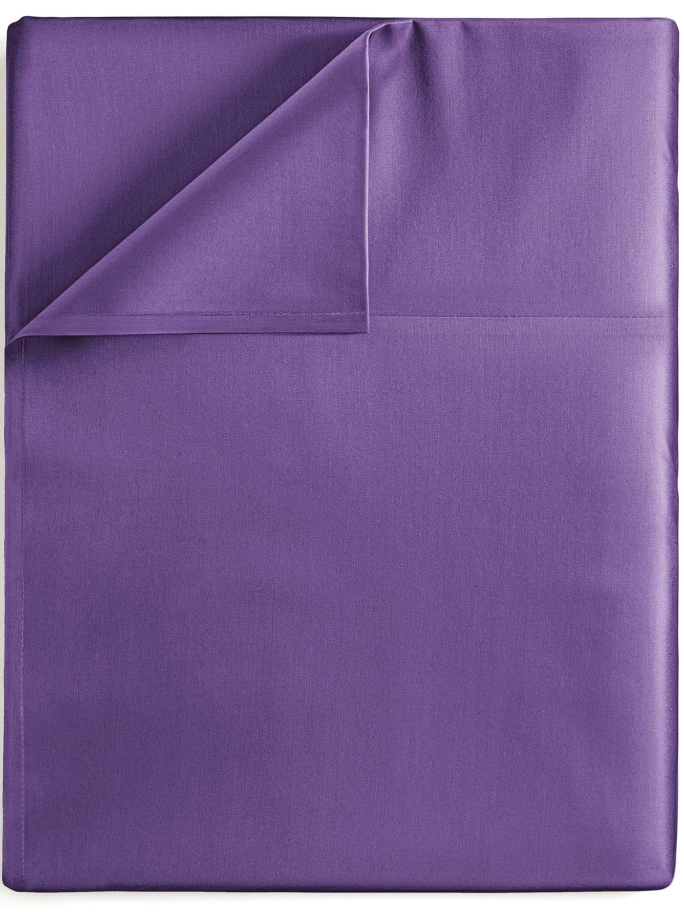 Full Size Flat Sheet Hotel Quality Top Flat Bed Sheet Only UltraSoft Comfy Breathable Cooling Fade Wrinkle Free EasyCare Stain Shrink Resistant Bedding EasyFit OekoTex Purple