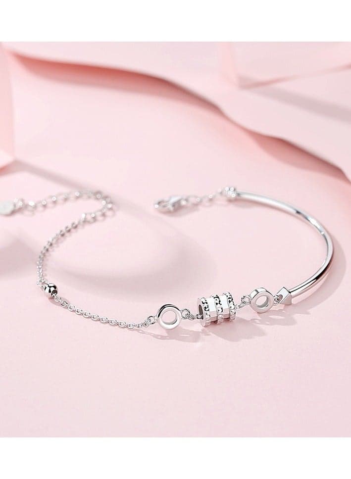 S925 sterling silver jewelry, small waist bracelet, women's couple bracelet, niche design, ins high-end girlfriend bracelet