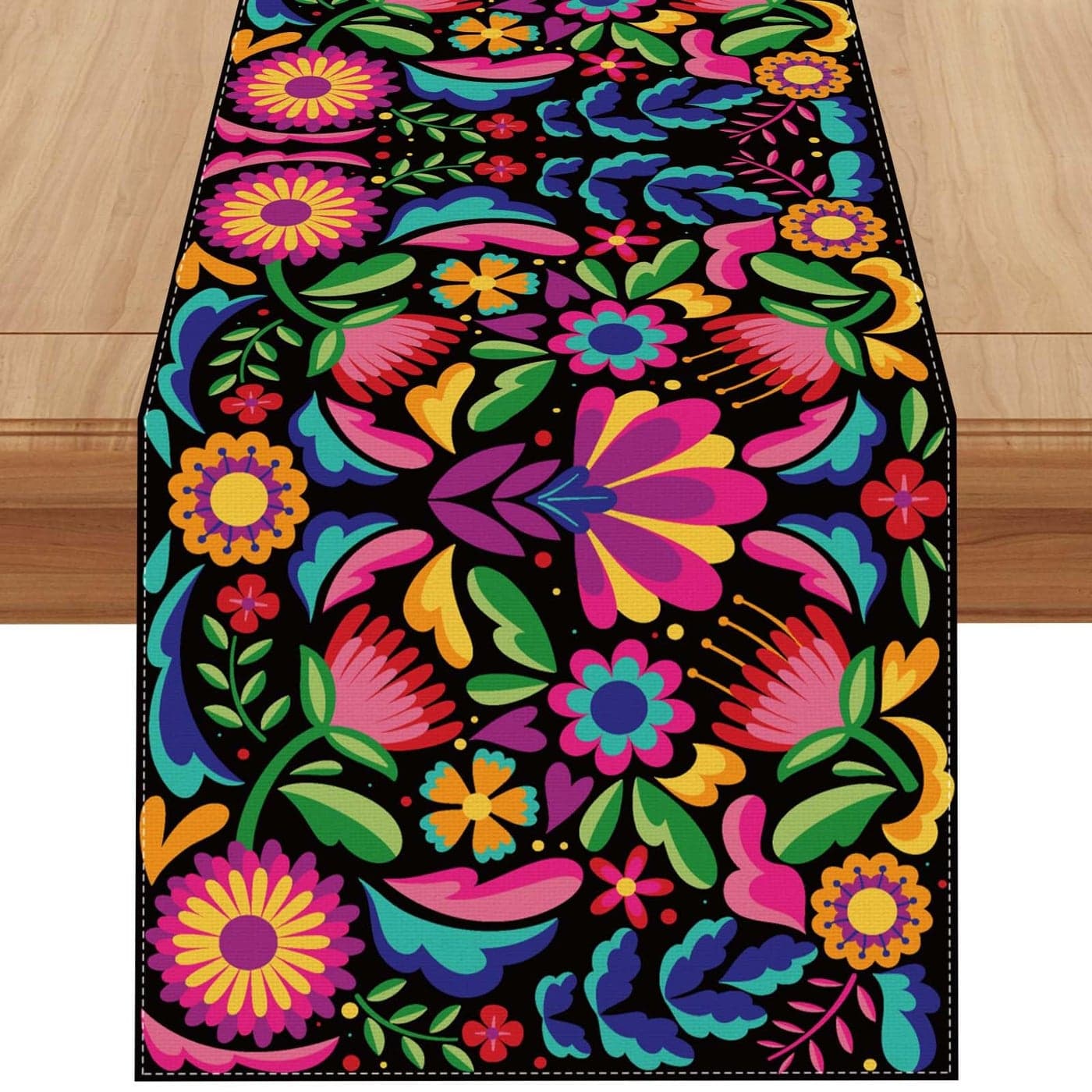 Jiudungs Linen Cinco De Mayo Table Runner 72 Inches Long Mexican Themed Party Decor for Table Cinco De Mayo Party Decoration and Supplies for Home