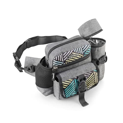Perch Waist Bag with Insulated (Hot and Cold) Detachable Bottle Holder-Multi-Utility Travel Sling Bag for Men - Perfect for Hiking, Trekking, and Camping -Water Resistant (Grey)