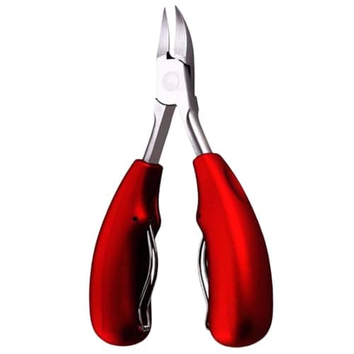 Professional Toenail Clippers for Thick Ingrown Nails Extra Sharp Curved Blade Double Spring NonSlip Handle Podiatrist Recommended for MenSeniors with HardThick Toenails Silvery