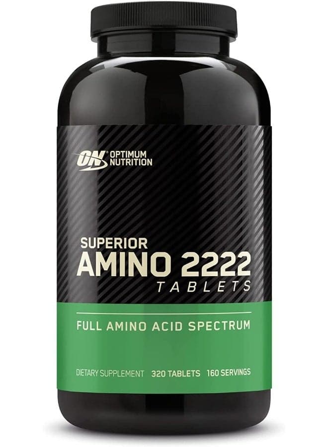 Superior Amino 2222 Tablets, Complete Essential Amino Acids, EAAs to Maintain Muscle Tissue - 320 Tablets