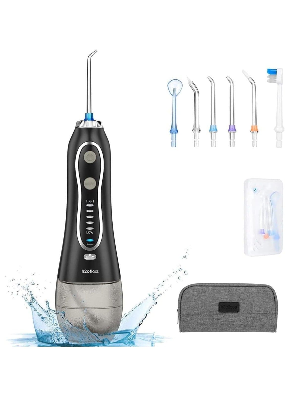 Professional Water Flosser, Cordless Oral Irrigador, for Teeth Braces Gums Care and Deep Cleaning, Rechargeable Dental Flosser, with Ipx7 Waterproof Design, Portable BPA-Free Teeth Cleaner for Home and Travel