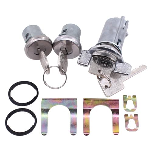 MOTOKU Ignition Switch and Door Lock Cylinder Kit for Chevy for GMC for Pontiac for Cadillac for Buick 1979-1999 Tumbler with Keys