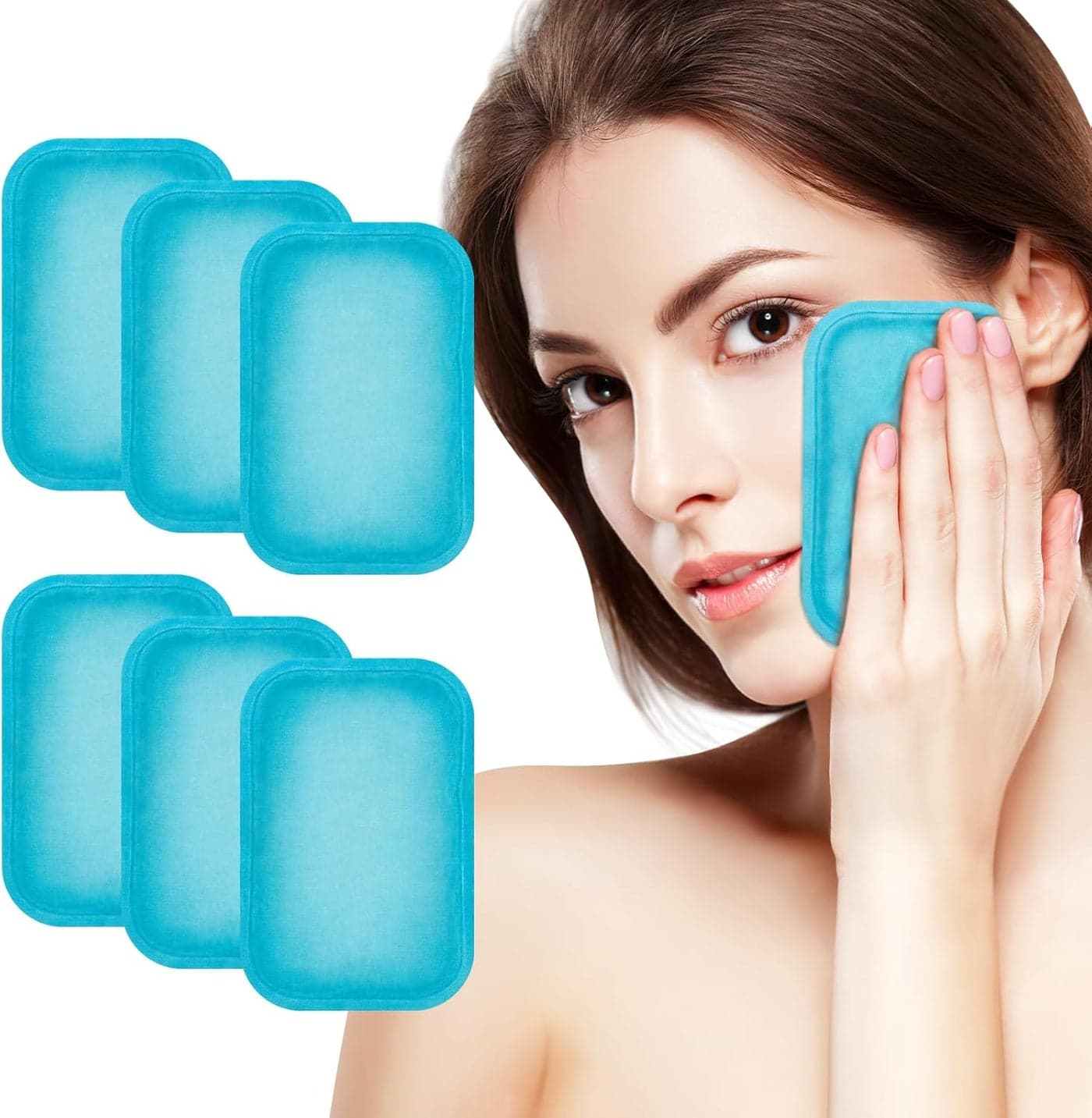Reusable Small Ice Packs Hot Cold Mini Gel Cold Packs for Injuries Sinus Relief Tired Eyes Headaches First Aid Pain Relief Wisdom Teeth Face 6 Packs