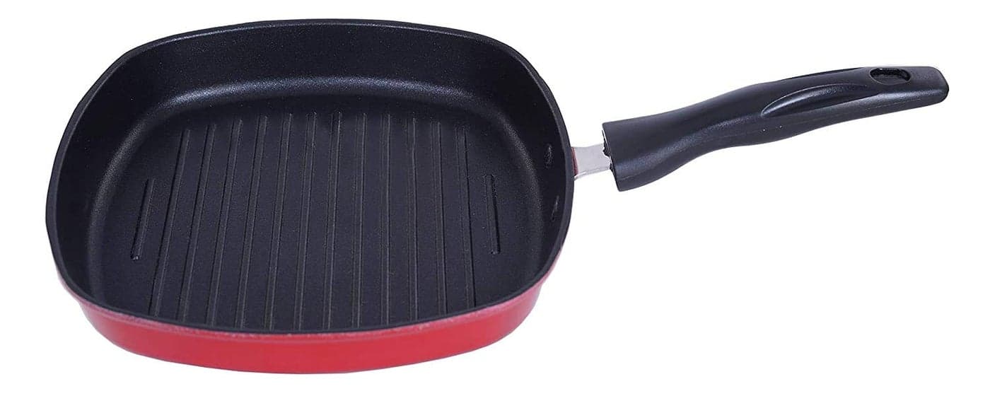 Nirlon Aluminium Nonstick Grill Pan -22.5cm Square