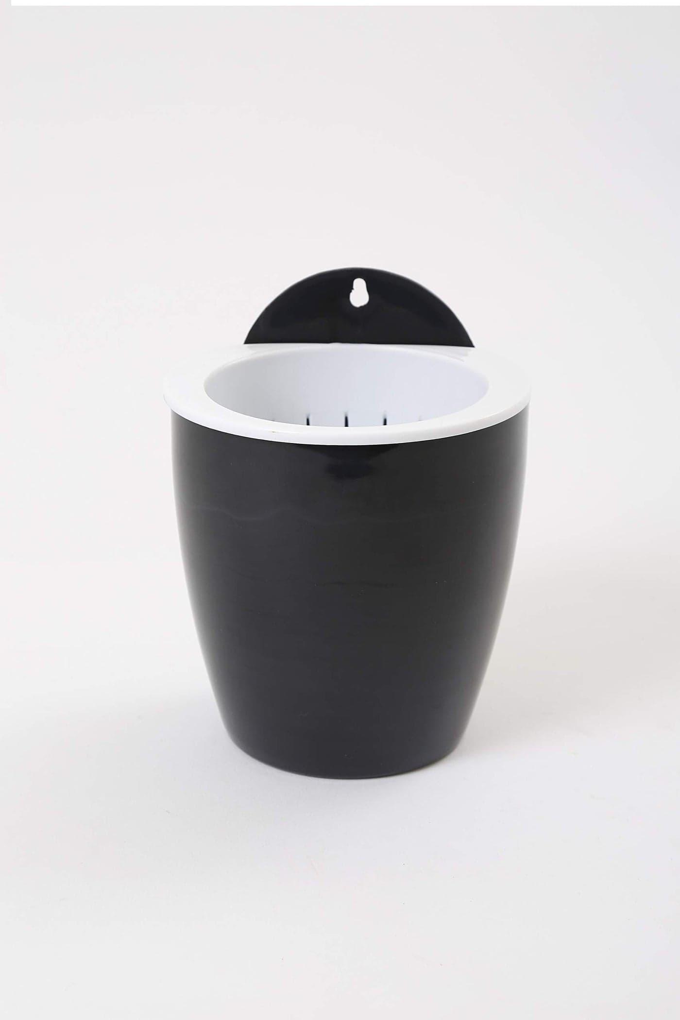 CAPPL Self Watering Hanging Planter Flower Pot (Black-White Pack of 3)