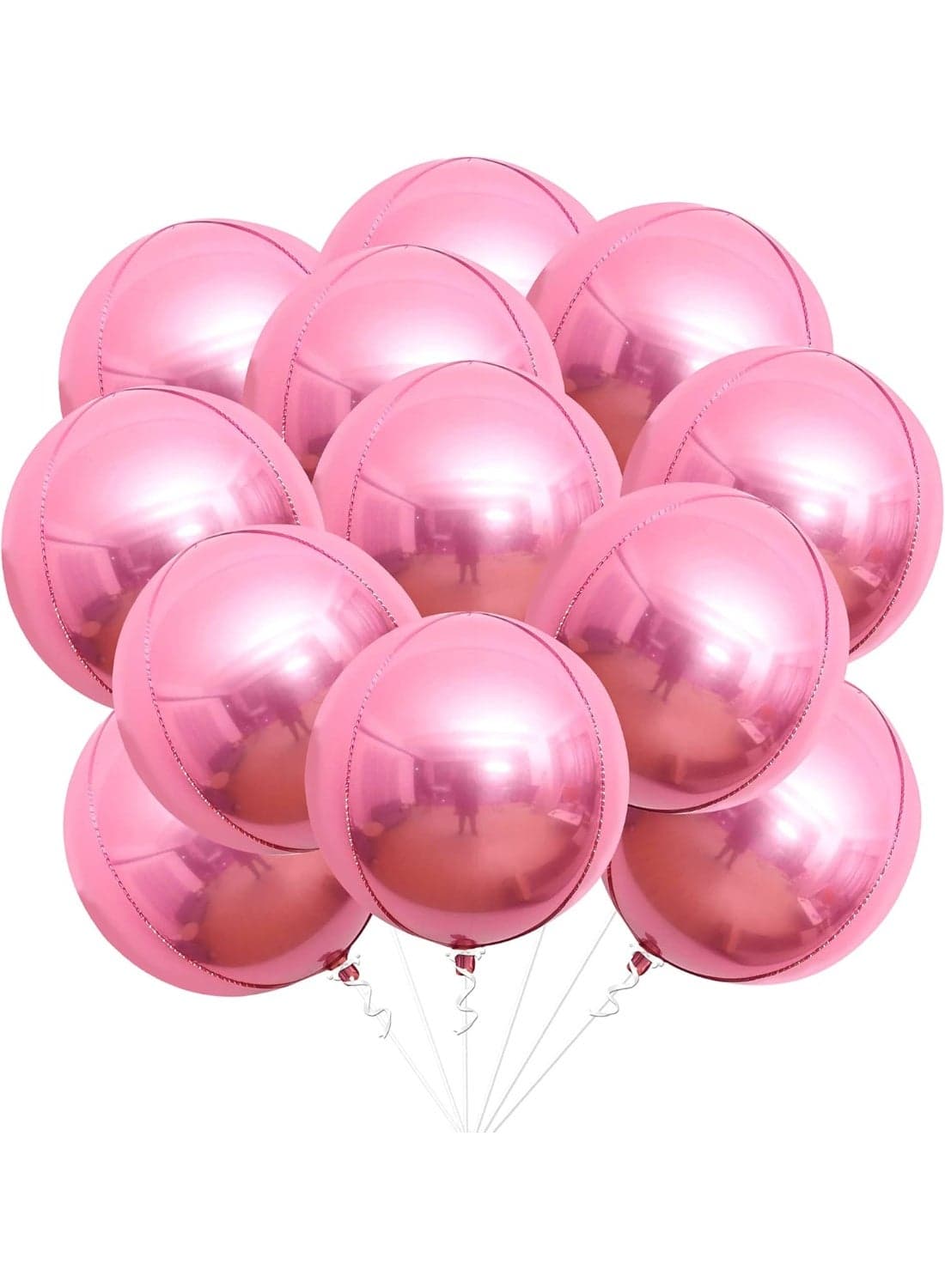 Light Pink Foil Balloons - 22 Inch, Pack of 12 | Light Pink Mylar Balloons for Flamingo Party Decorations | Foil Balloon For Birthday, Gender Reveal, Baby Shower, Bachelorette Party Decor
