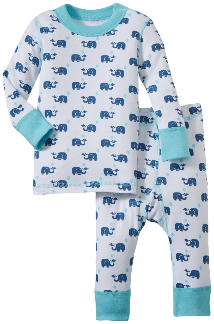 Masala Baby Boys' Elephant PJ Set (Baby) - Navy/Blue - 3-6 Months