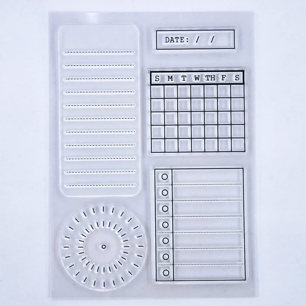 DDOUJOY Message Board Calendar Watch Clear Stamps for Card Making Decoration and DIY Scrapbooking 3042810