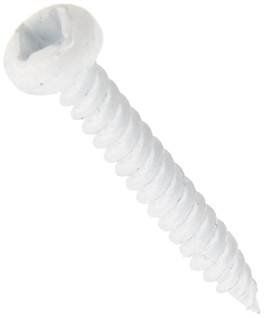 AP Products 012PSQ500 W 8 X 114 White Pan Head Square Recess Screw Pack of 500