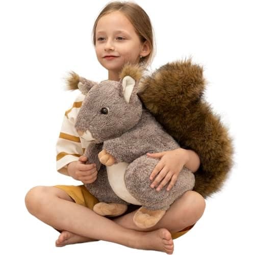 MaoGoLan Giant Squirrel Stuffed Animal177 Realistic Squirrel Plush Toys with Cute and Fluffy TailsBig Stuffed Squirrel Gift for Forest Animal LoverGirlsBoysKidsBaby Shower
