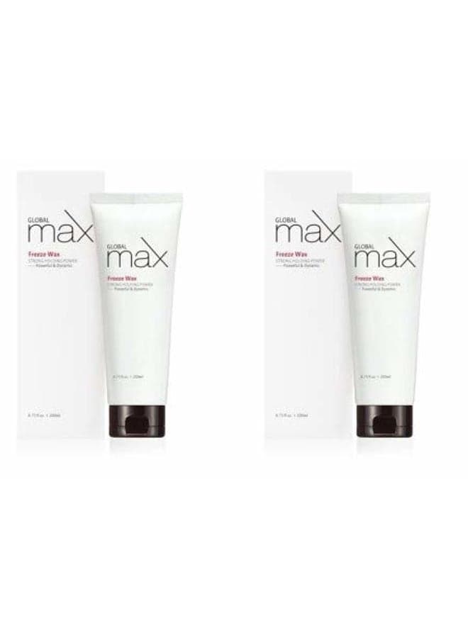 2 Pack Global MAX - Freeze Wax Cire Coiffante (6.76 fl.oz / 200ml)