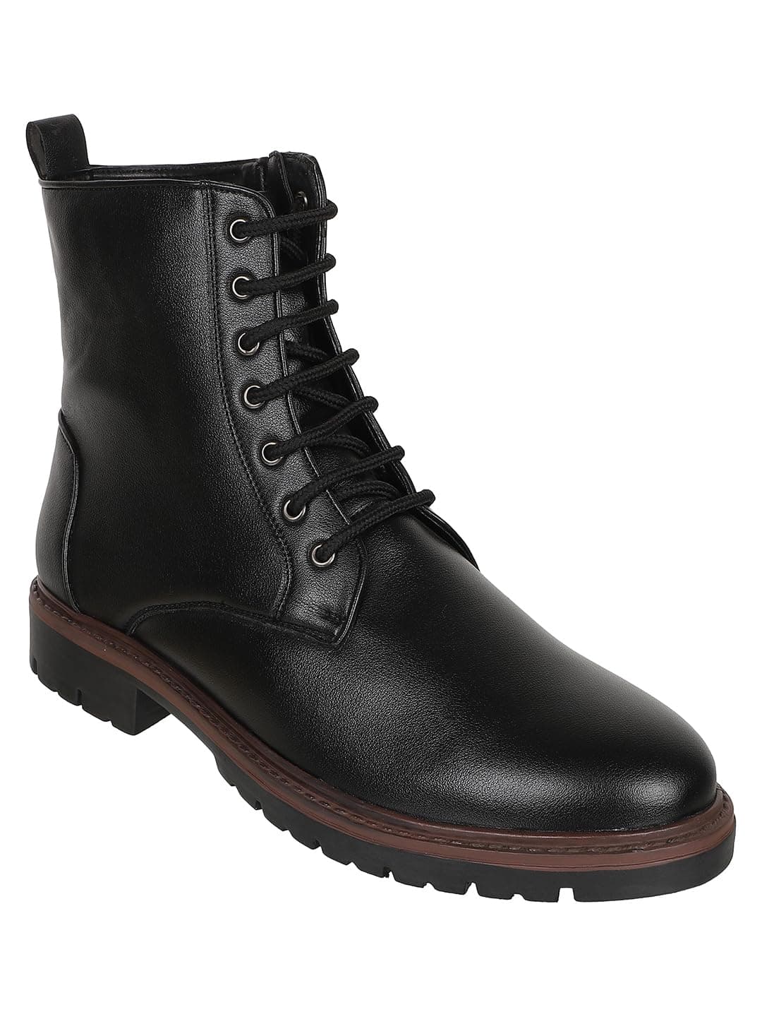 Carlton London Men's Lace-Up Boots Colour-BLACK, Size-UK 8