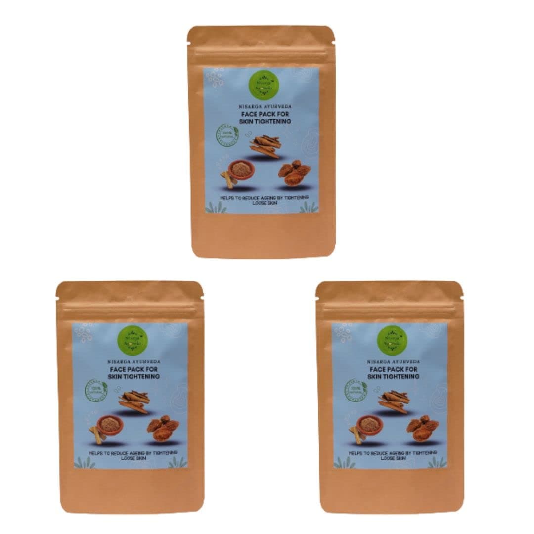 Skin Tightening Anti ageing Wrinkle Reduction Face Pack For loose Skin of Men and Women100gm Pack of 3