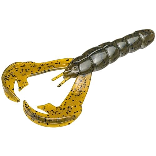 Strike King Rage Craw 4-Inch Fishing Lure, Soft Plastic Grub, Unique Design, Realistic Pincers, Slender Body, 4-Inches, 7-Pack