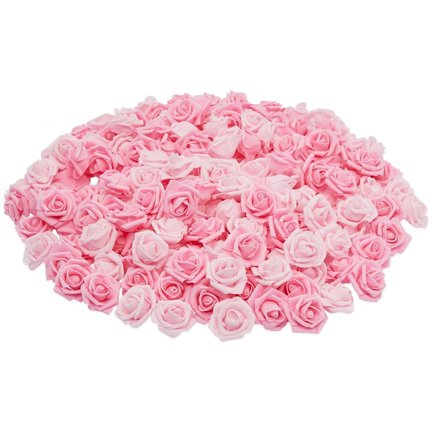 Bright Creations Mixed Pink Roses Artificial Flowers for Decoration Stemless Fake Foam Rose Heads for Bridal Shower Wedding 2 Inches Pack of 200