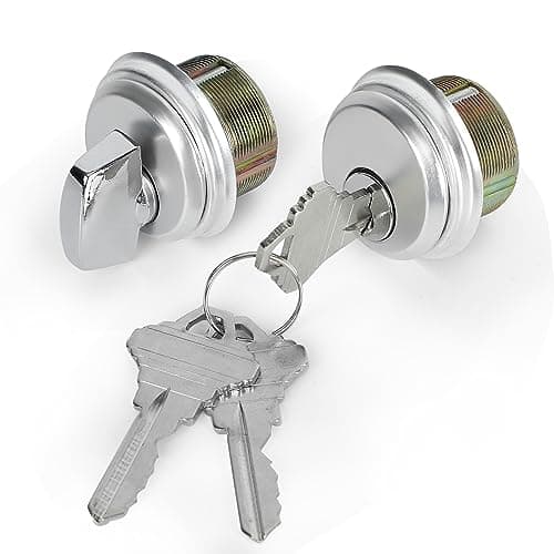 SUMBIN Commercial Storefront Door Lock Mortise Cylinders with Thumbturn fits Kawneer Vistawall Deadbolt in Aluminum 1 Pack Random Keys