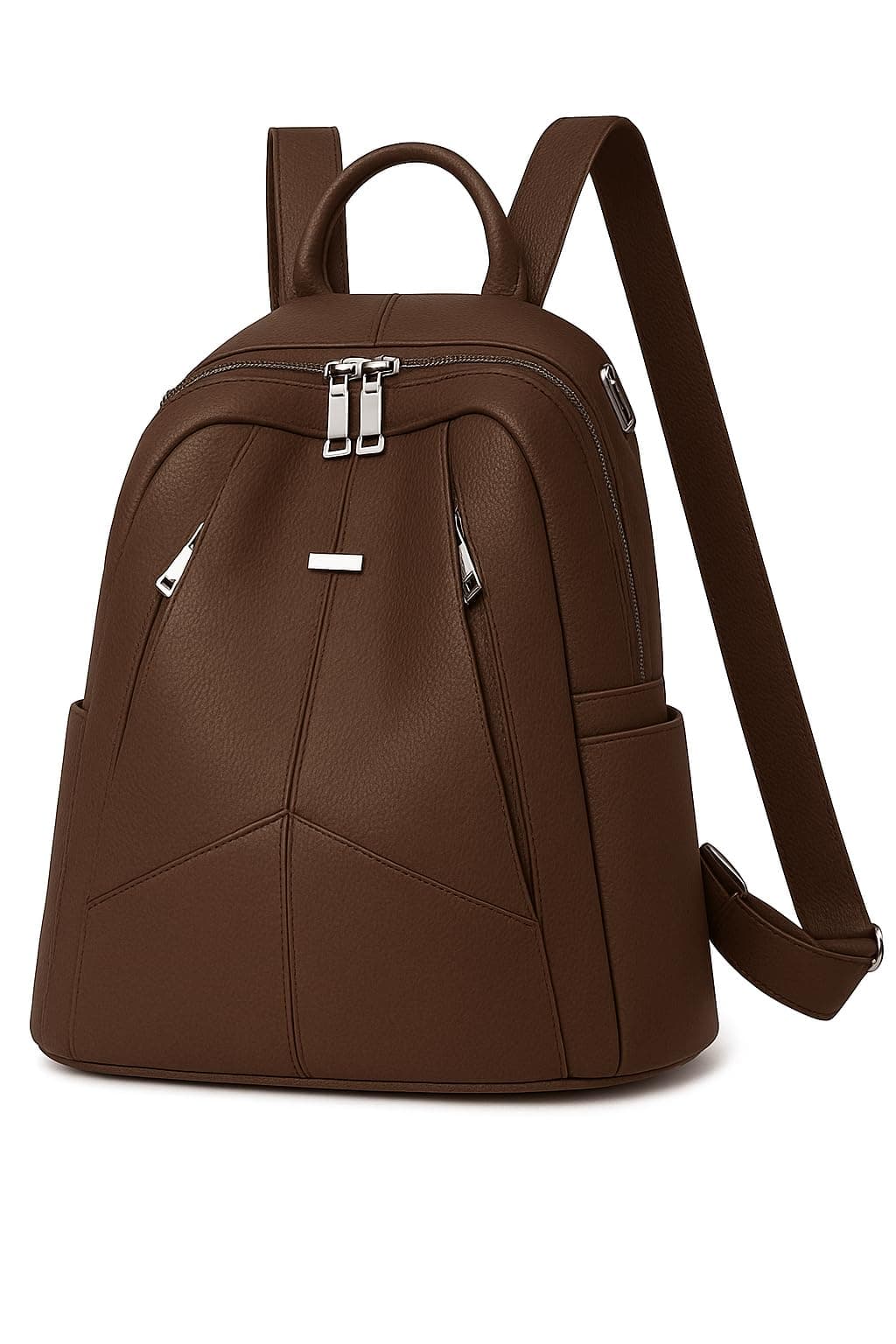 TrueArch Anti-Theft Cross Leather Backpack & Purse for Women | Shoulder Bag for Women and Girls | College Bag for Girls | Multipurpose Travel Bag | Durable | Convertible (Chocolate)