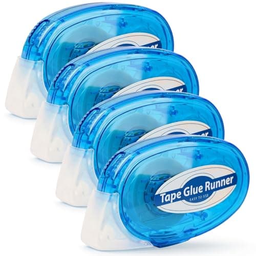 TMOL 4 Pack Scrapbook Tape 26 Ft x 031 in Double Sided Tape Roller Permanent Adhesive Tape Dispenser Runner PhotoSafe Glue Tape Roller for Scrapbooking Crafts and Arts Projects Smooth Clean