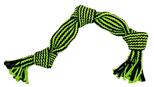 Jolly Pets KnotNChew 3 Knot Squeaker GreenBlack Largex Large JTJP043