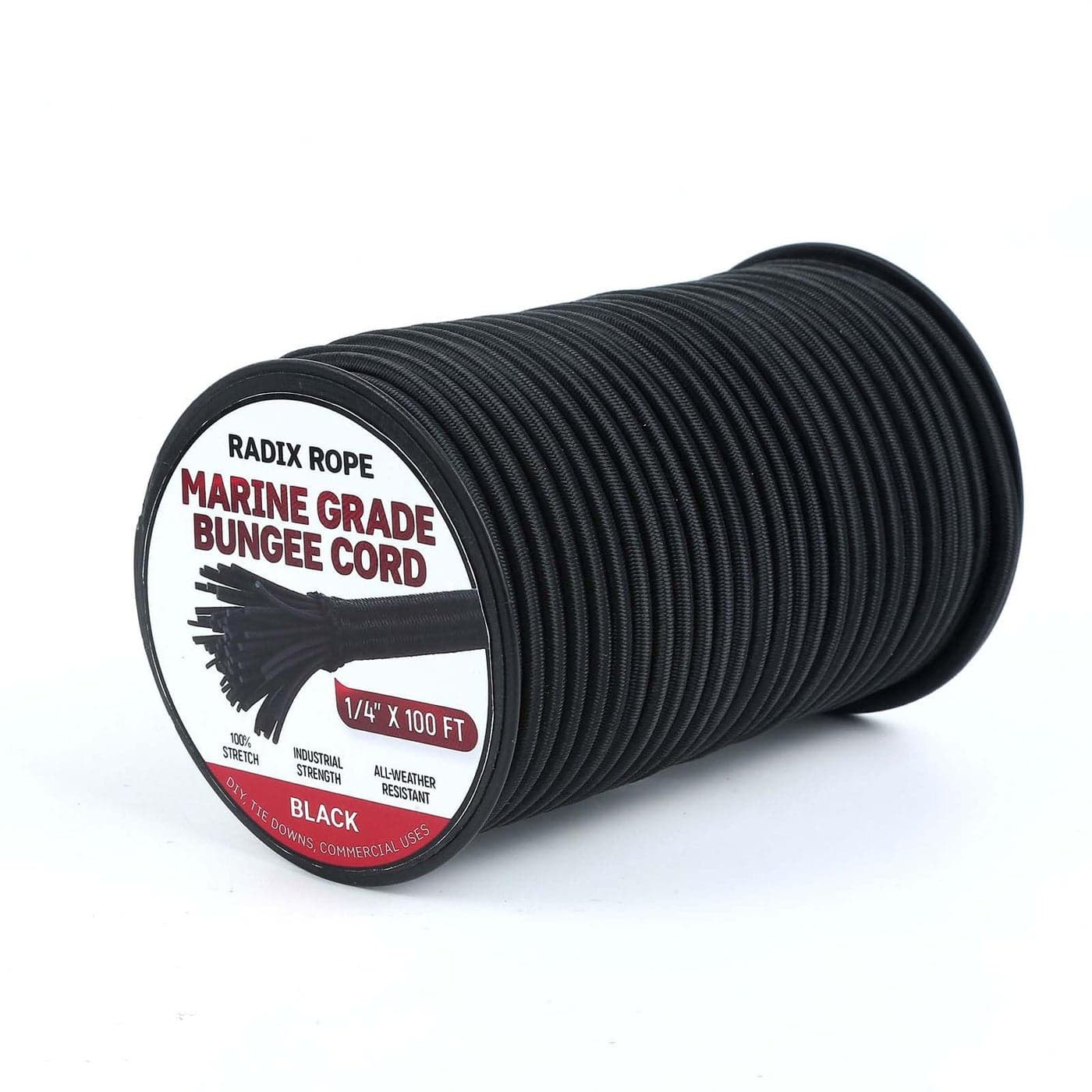 Marine Grade Bungee Cords Heavy Duty Outdoor Bungee Cord Roll 100 Stretch Elastic Cord and Absorbent Bungee Shock Cord for Kayak Deck Camping Crafting 14 x 100ft