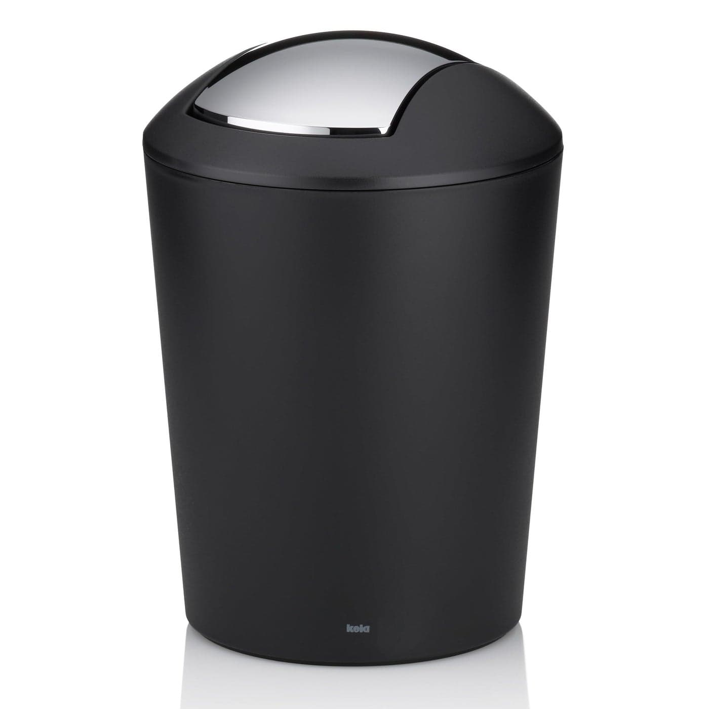 kela swing lid bin black cosmetic bin 5l with swing lid plastic MARTA waste bin bathroom black matt