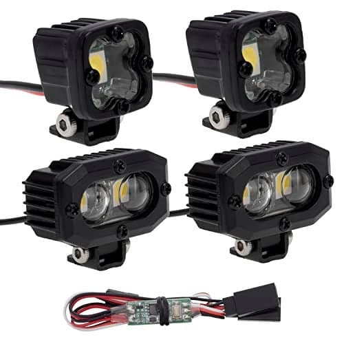 DKKY RC Car Lights LED Spotlights 110 Scale RC Crawler Accessories for Axial SCX10 90046 Traxxas TRX4 TRX6 Wraith RR10 MST Redcat Gen8