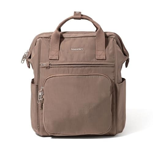Baggallini Securtex Anti-Theft Windsor Backpack for Travel, Work & College, RFID & Locking Zipper, Up to 16" Laptop