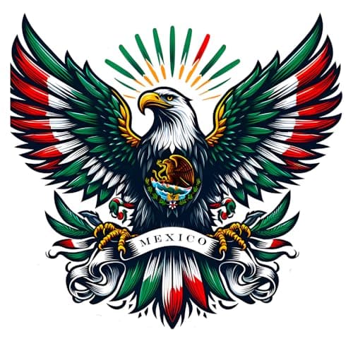 2 PCS Mexican Eagle Vinyl Decals Waterproof Removable Stickers for Car Truck Bumper Laptop Motorcycle Cultural Pride Decorative Sticker Z037