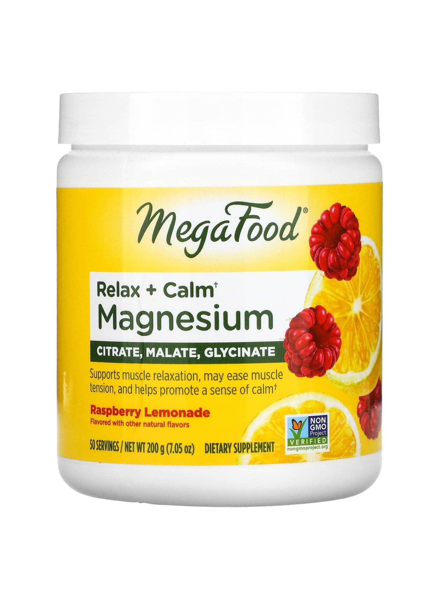 Relax + Calm Magnesium, Raspberry Lemonade, 7.05 oz (200 g)