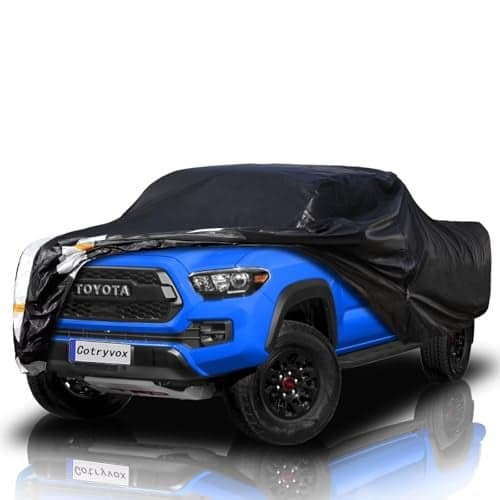 Toyota Tacoma Truck Cover Custom Fit 1995-2026 Xtra/Access/Double Cab SB (5'-6.125') with Door Zipper, 12 Layers Full Exterior Pickup Truck Cover Waterproof All Weather, Wind Dust Sun Protector.